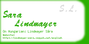 sara lindmayer business card